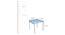 Opal Metal Four Seater Dining Table (Blue, Painted Finish) by Urban Ladder - - 
