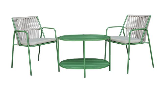 Crema Metal Outdoor Arm Chair Set of 2 Green (Green) by Urban Ladder - - 