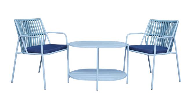Crema Metal Outdoor Arm Chair Set of 2 Green (Blue) by Urban Ladder - - 
