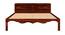 Isabella Solid Wood Bed in Honey Oak Finish (Queen Bed Size, Honey Oak Finish) by Urban Ladder - - 972932