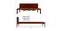 Isabella Solid Wood Bed in Honey Oak Finish (Queen Bed Size, Honey Oak Finish) by Urban Ladder - Dimension - 972933