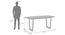 Adria Jade Green Marble Top Dining Table With Set of 6 Ludo Dining Chairs (Tan Leatherette, Jade Green Finish) by Urban Ladder - - 972952