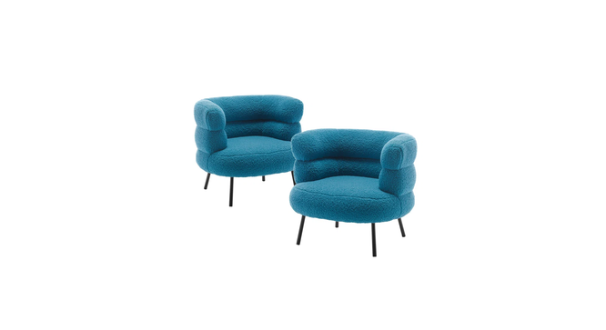 clive accent chair (Blue) by Urban Ladder - - 