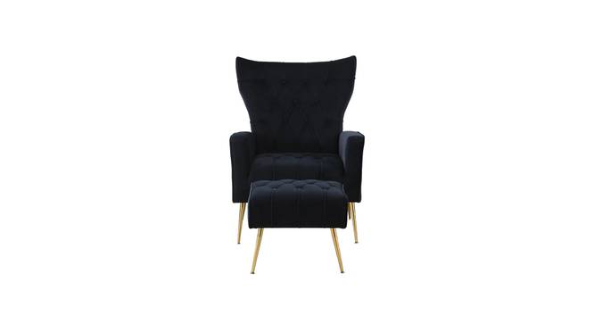 danney accent chair with ottoman (Black) by Urban Ladder - - 