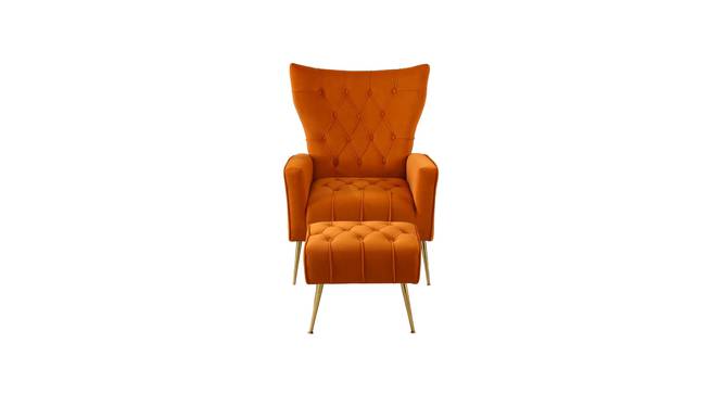 danney accent chair with ottoman (Orange) by Urban Ladder - - 