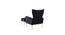 danney accent chair with ottoman (Black) by Urban Ladder - - 