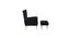 danney accent chair with ottoman (Black) by Urban Ladder - - 