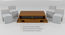 Puzzle Center Table (Brown Finish) by Urban Ladder - - 