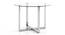 Sanchez 4 Seater Round Glass Top Dining Table (Silver Finish) by Urban Ladder - - 