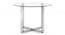 Sanchez 4 Seater Round Glass Top Dining Table (Silver Finish) by Urban Ladder - - 
