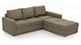 Apollo Sofa Set (Cappuccino, Leatherette Sofa Material, Regular Sofa Size, Firm Cushion Type, Sectional Sofa Type, Sectional Master Sofa Component, Regular Back Type, Regular Back Height) by Urban Ladder - - 97389