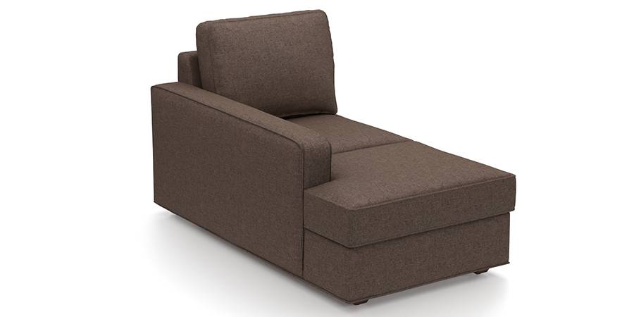 Apollo Sofa Set (Mocha, Fabric Sofa Material, Compact Sofa Size, Soft Cushion Type, Sectional Sofa Type, Left Aligned Chaise Sofa Component) by Urban Ladder