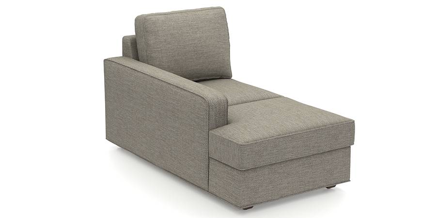Apollo Sofa Set (Mist, Fabric Sofa Material, Compact Sofa Size, Firm Cushion Type, Sectional Sofa Type, Left Aligned Chaise Sofa Component, Regular Back Type, Regular Back Height) by Urban Ladder - - 98342