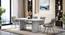 Nova Faux Marble 6 Seater Dining Table With Set Of 6 Megan Swivel Dining Chair (Beige, Faux White Marble Finish) by Urban Ladder - - 983617