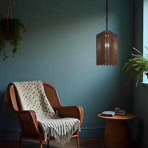 Products Design Trika Brown Solid Wood Single Hanging Light (Brown)