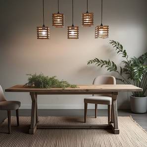 symplify Lyon 5 Series Brown Solid Wood Cluster Hanging Light-picture-19