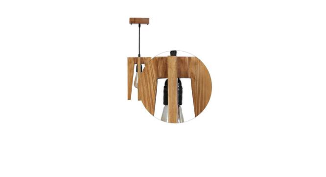 Jet Brown Solid Wood Single Hanging Light (Brown) by Urban Ladder - - 