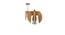 Jet Brown Solid Wood Single Hanging Light (Brown) by Urban Ladder - - 