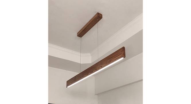Slimline 48 Brown Solid Wood Single Hanging Light (Brown) by Urban Ladder - - 