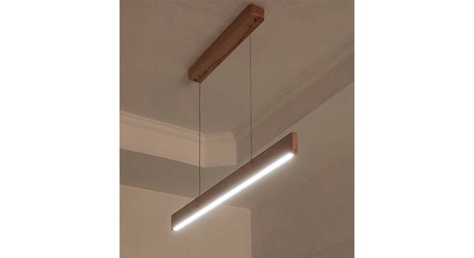 Slimline 36 Beige Solid Wood Single Hanging Light (Beige) by Urban Ladder - - 