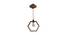 Hex Brown Solid Wood Single Hanging Light (Brown) by Urban Ladder - - 