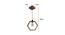 Hex Brown Solid Wood Single Hanging Light (Brown) by Urban Ladder - Dimension - 983690