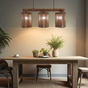 symplify Trikona 3 Series Brown Solid Wood Cluster Hanging Light-picture-15