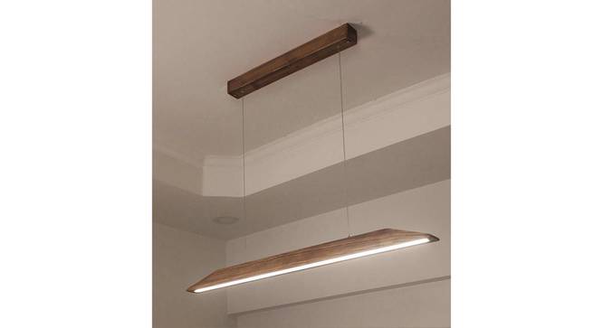 Venus 48 Brown Solid Wood Single Hanging Light (Brown) by Urban Ladder - - 