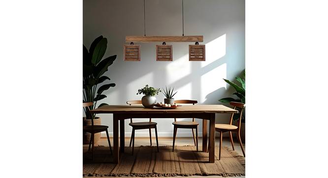 Lyon Brown Solid Wood Cluster Hanging Light (Brown) by Urban Ladder - - 
