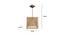 Oblique Beige Solid Wood Single Hanging Light (Beige) by Urban Ladder - Dimension - 983756