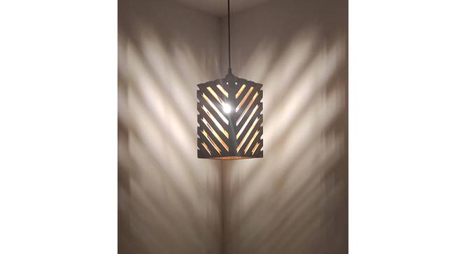 Oblique Brown Solid Wood Single Hanging Light (Brown) by Urban Ladder - - 