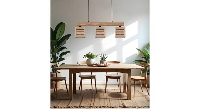 Lyon Beige Solid Wood Cluster Hanging Light (Beige) by Urban Ladder - - 