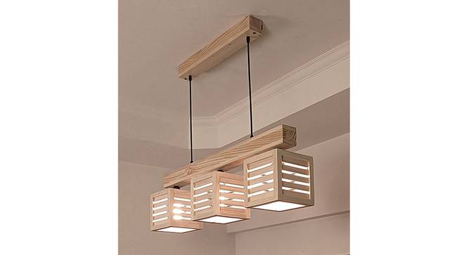 Lyon Beige Solid Wood Cluster Hanging Light (Beige) by Urban Ladder - - 