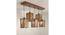 Oblique 5 Series Brown Solid Wood Cluster Hanging Light (Brown) by Urban Ladder - - 