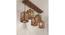 Oblique 5 Series Brown Solid Wood Cluster Hanging Light (Brown) by Urban Ladder - - 