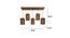 Oblique 5 Series Brown Solid Wood Cluster Hanging Light (Brown) by Urban Ladder - Dimension - 983824