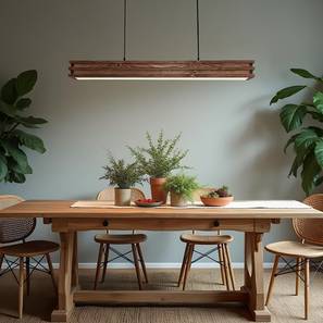 Ceiling Lights Design Artline 48 Brown Solid Wood Single Hanging Light (Brown)