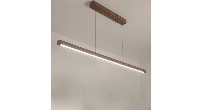 Brigitte 48 Brown Solid Wood Single Hanging Light (Brown) by Urban Ladder - - 