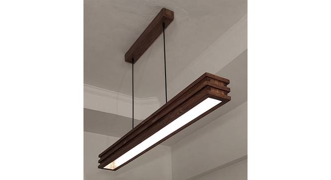 Artline 48 Brown Solid Wood Single Hanging Light (Brown) by Urban Ladder - - 