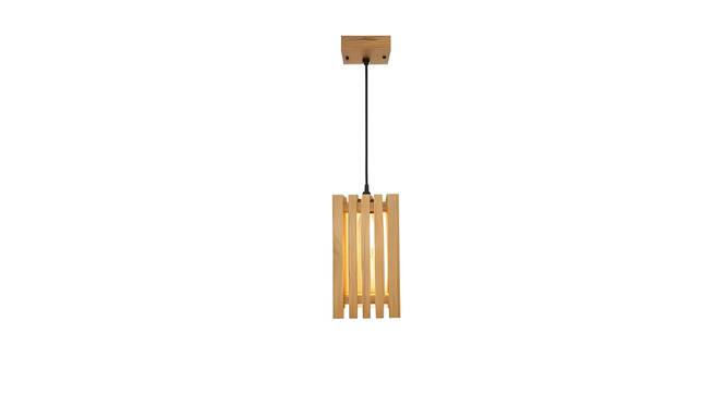 Elegant Beige Solid Wood Single Hanging Light (Beige) by Urban Ladder - - 