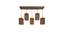 Oblique 5 Series Brown Solid Wood Cluster Hanging Light (Brown) by Urban Ladder - - 