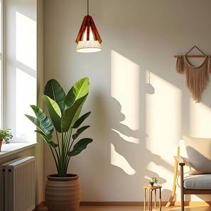 symplify Flue Brown Solid Wood Single Hanging Light-picture-10
