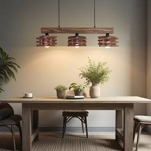 symplify Star Brown Solid Wood Cluster Hanging Light-picture-14