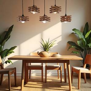 Star 5 Series Brown Solid Wood Cluster Hanging Light-image-9