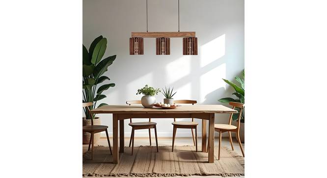 Ventus Brown Solid Wood Cluster Hanging Light (Brown) by Urban Ladder - - 