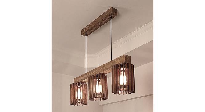 Ventus Brown Solid Wood Cluster Hanging Light (Brown) by Urban Ladder - - 