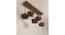 Star 5 Series Brown Solid Wood Cluster Hanging Light (Brown) by Urban Ladder - - 