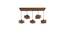 Star 5 Series Brown Solid Wood Cluster Hanging Light (Brown) by Urban Ladder - - 