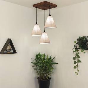 Decorative Lights Design Terzo Brown Solid Wood  Cluster Hanging Light (Brown)