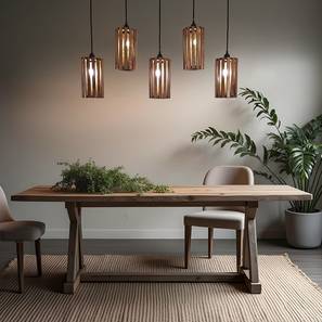 symplify Casa 5 Series Brown Solid Wood Cluster Hanging Light-picture-21